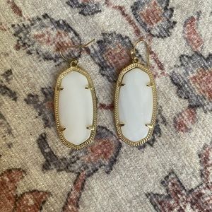 WHITE kendra scott earrings